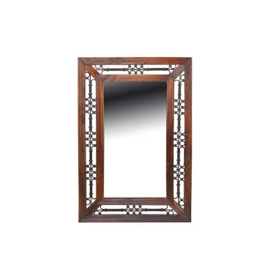 Indian Sheesham Rectangular Wall Mirror 106cm