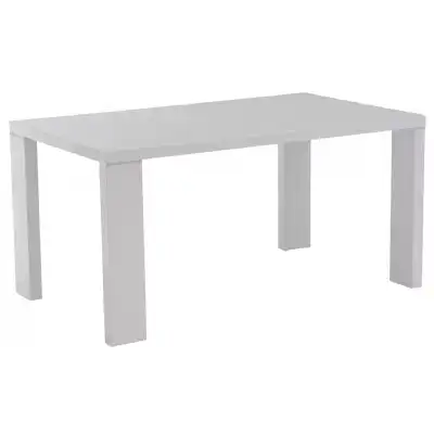 White Gloss Glass Top 150cm Dining Table