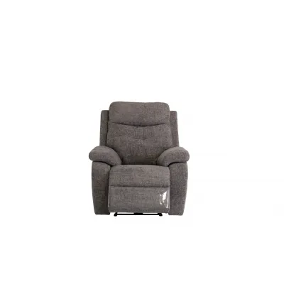 Graphite Soft Touch Fabric Electric Recliner Armchair