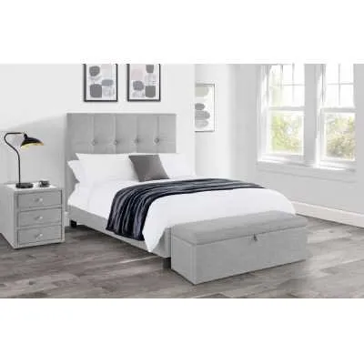 Sorrento High Headboard Bed 150cm Light Grey