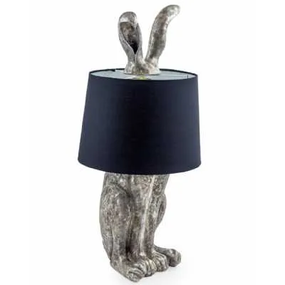 Pair of Silver Rabbit Ears Table Lamps
