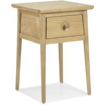 Natural Oak Lamp Table With Drawer