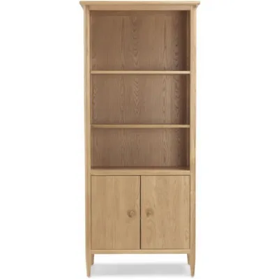 Natural Oak 2 Door Bookcase