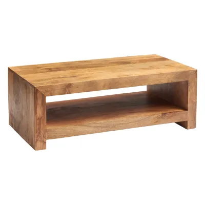 Indian Light Mango Wood Contemporary Coffee Table