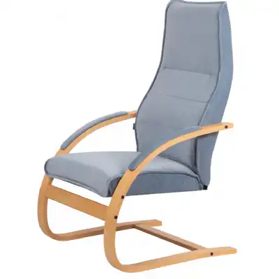Silver Grey Fabric Cantilever Based Relaxer Chair