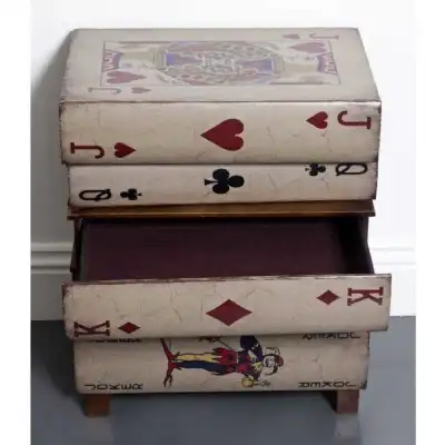 Stacked Playing Cards 5 Drawer Bedside Chest