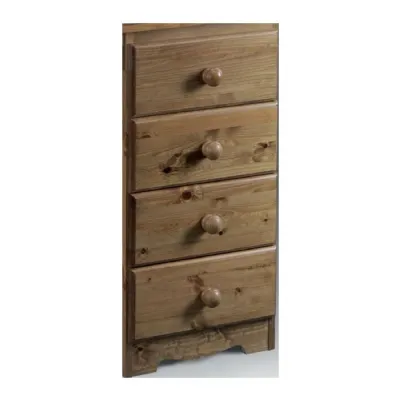 Solid Pine and Painted 4 Drawer Bedside Chest