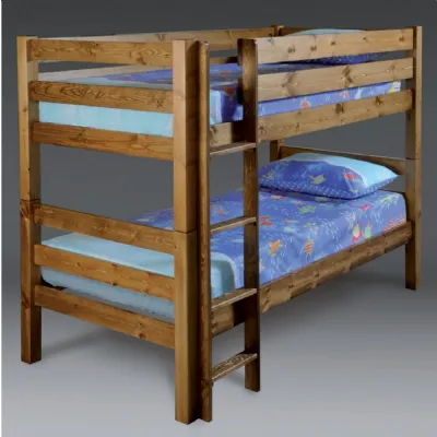 Solid Pine and Painted 4ft 6 Double Bunk Bed