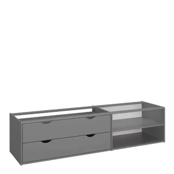 Underbed Drawer section 2 drawers in Folkestone Grey