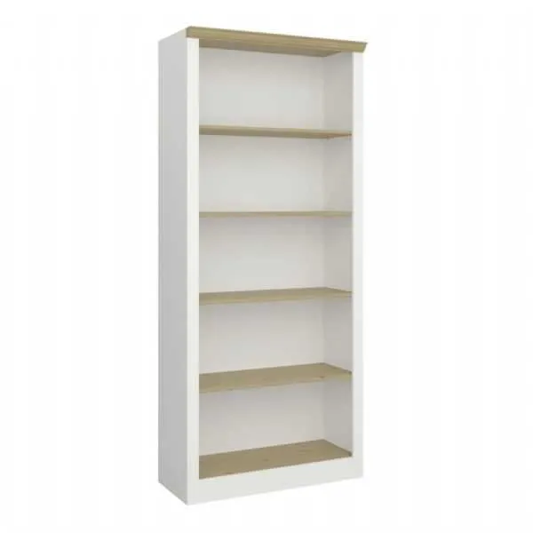 Nola 4 Shelf Bookcase White And Pine