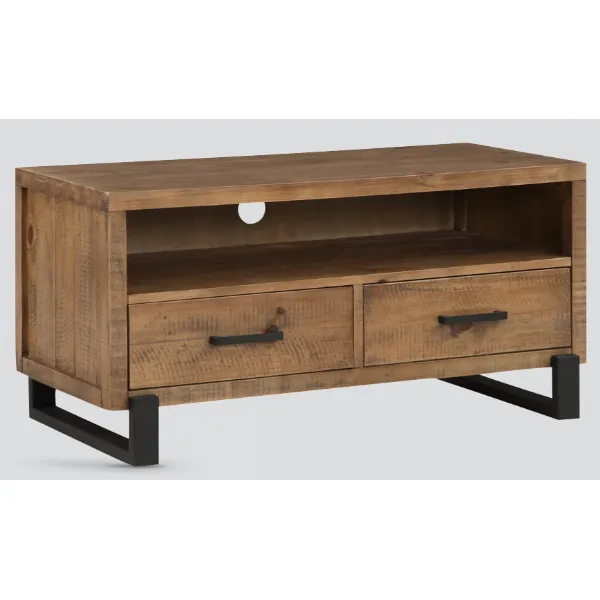 Rustic Solid Pine 100cm TV Cabinet