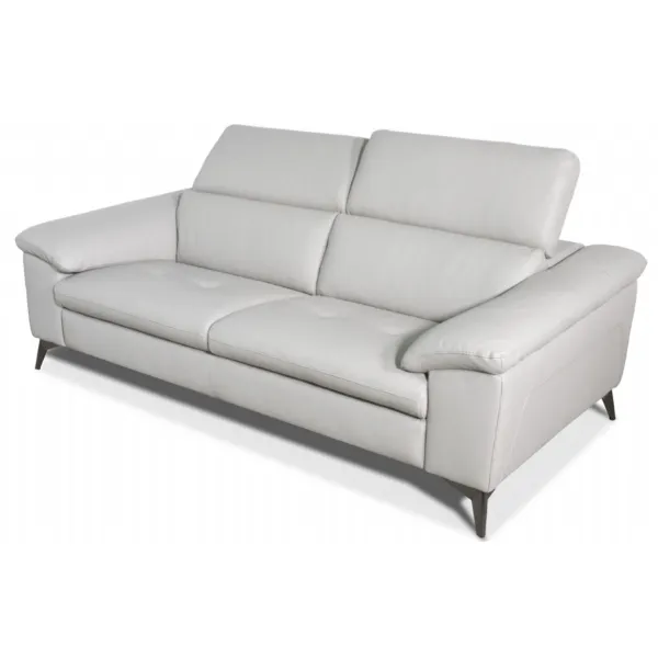 Italian Leather Fixed 3 Seater Sofa