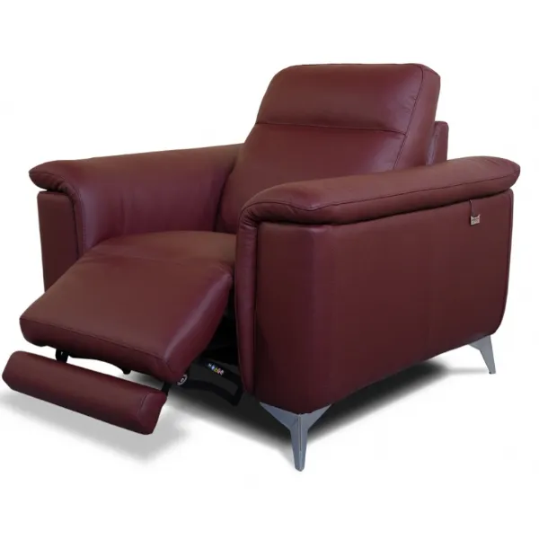 Italian Leather Electric Reclining Armchair