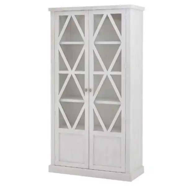 Stamford Plank Collection Tall Display Cabinet