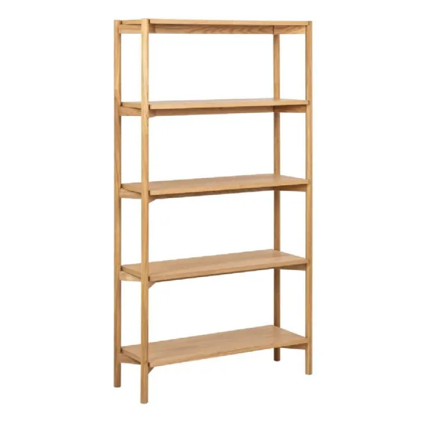 Braidwood Bookcase with 4 Shelves in Oak