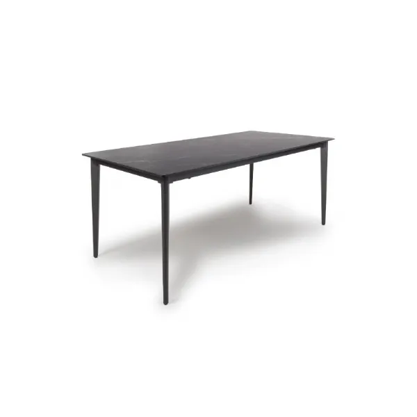 Black Marble Effect Large Rectangular 180cm Dining Table