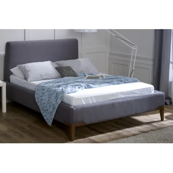 Grey Fabric 4ft 6 Double Bed