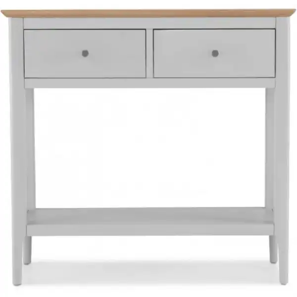 Banstead Oak And Grey Painted 2 Drawer Console Table