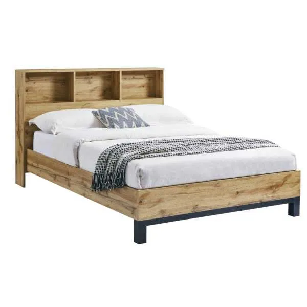 Bali Bookcase Headboard Bed 135cm