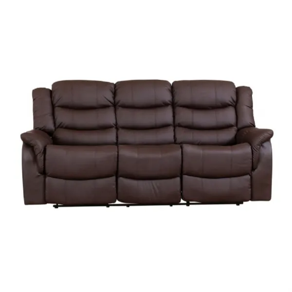 Contract Bonded Leather Recliner 3 Seat Sofas