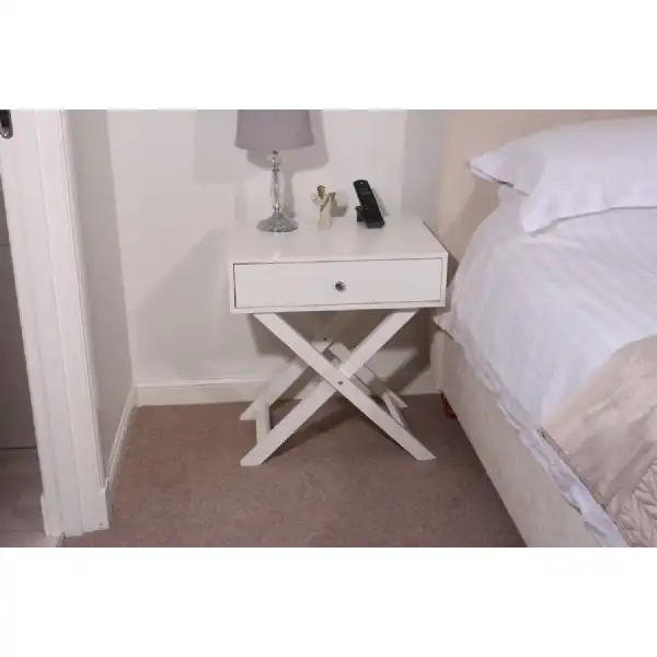 Options X Leg 1 Drawer Petite Bedside Cabinet