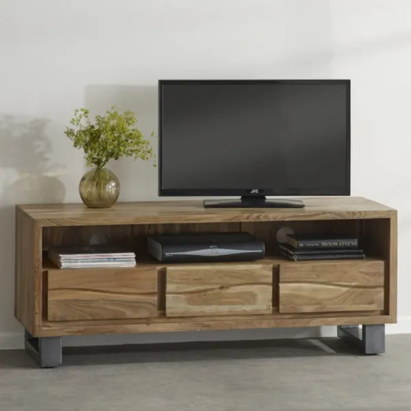 Industrial Solid Acacia 140cm TV Cabinet