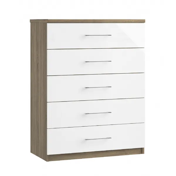 5 Drawer Chest of Drawers with Colour Option