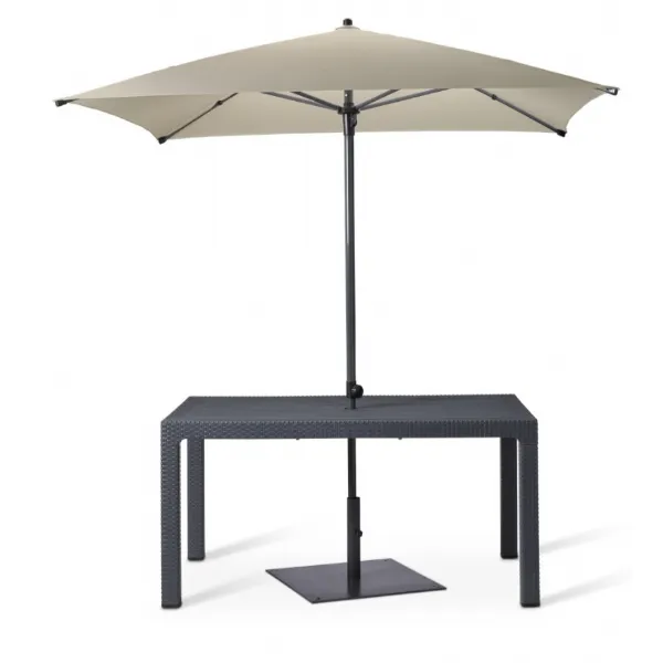 Outdoor 150cm Table and Light Umbrella in Polypropylene Anthracite