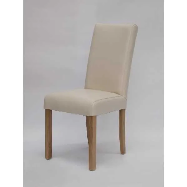 Marianna (Cream) Leather Dining Chair BYCAST