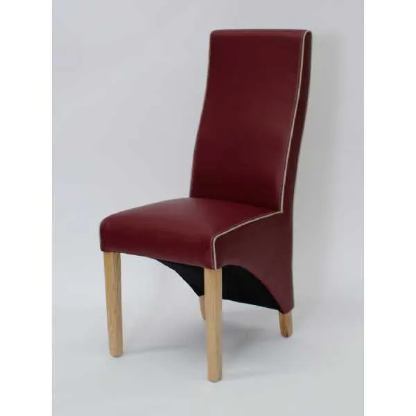 Wave Ruby Bone Contrast piping Dining Chair