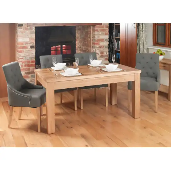 Light Oak Extending Dining Table Seats 4 6 to 8 People 150cm to 200cm