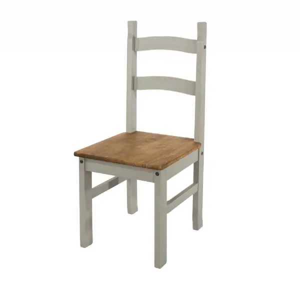 Corona Grey Solid Pine Chairs (pair)