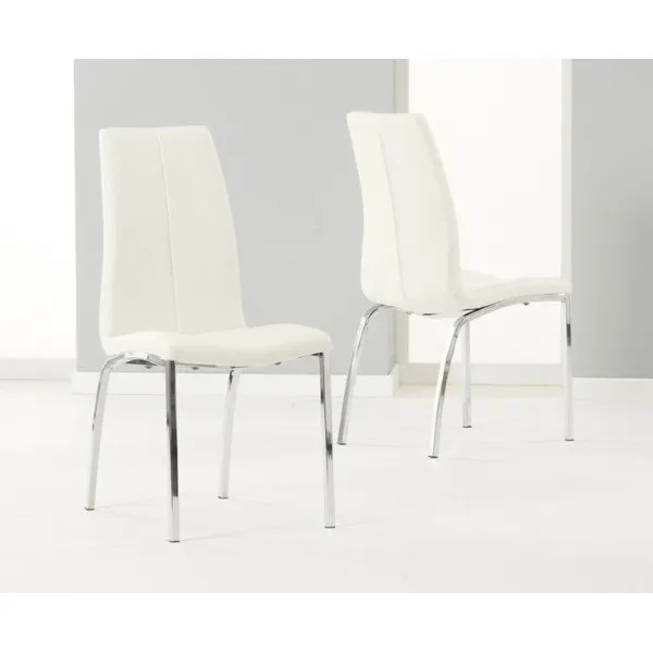 Ivory Faux Leather Dining Chair