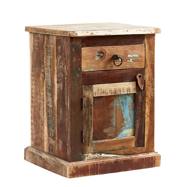 Indian Reclaimed Wood Bedside Table