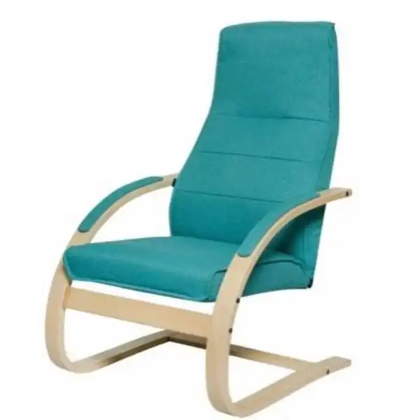 Teal Fabric Cantilever Based Relaxer Chair
