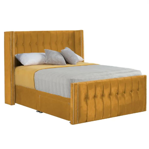 Mustard Byrd Double Bed Frame