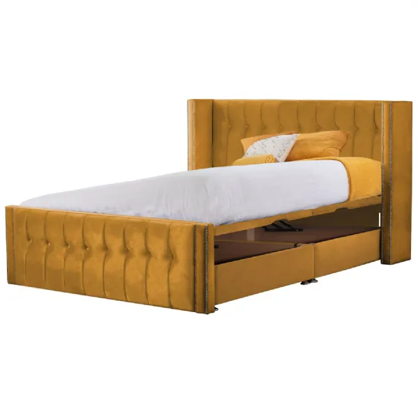 Mustard Byrd Super King Size Bed Frame