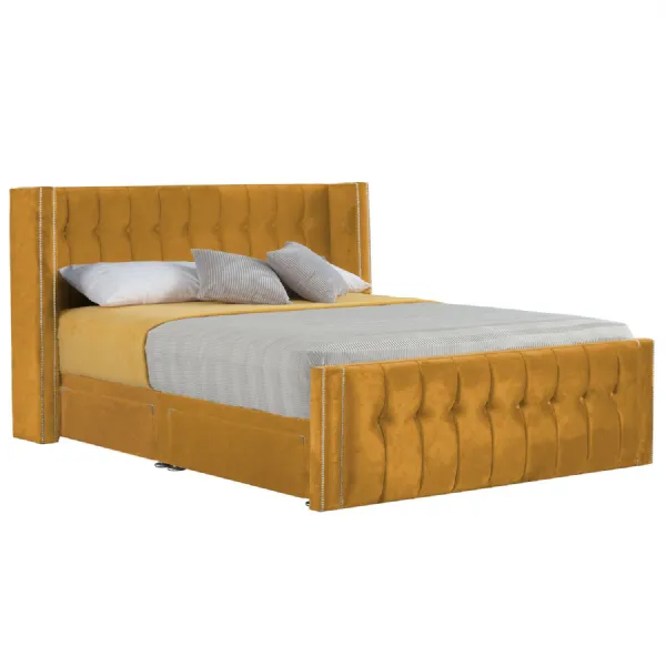 Mustard Byrd Super King Size Bed Frame