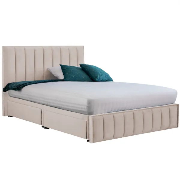 Oyster Harmony Hybrid Super King Size Fabric Bed