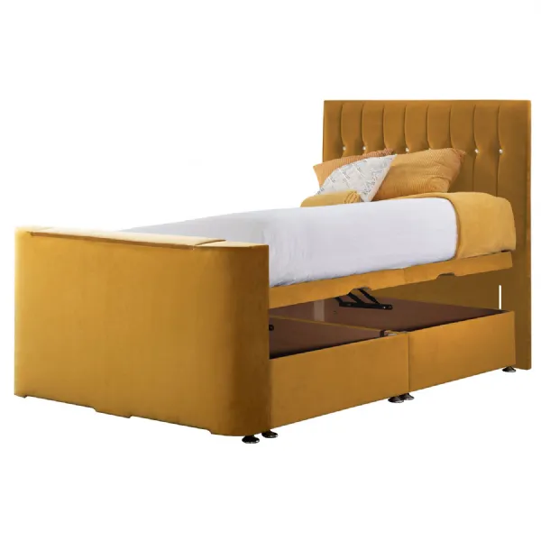 Mustard Image Sparkle Double TV Bed