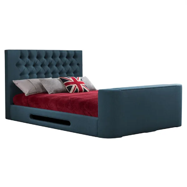 Deep Blue Loren Standard Super King Size TV Bed