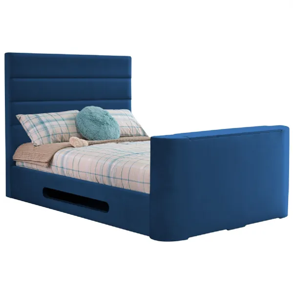 Royal Blue Mazarine Standard Double TV Bed