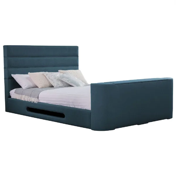 Deep Blue Mazarine Standard Super King Size TV Bed