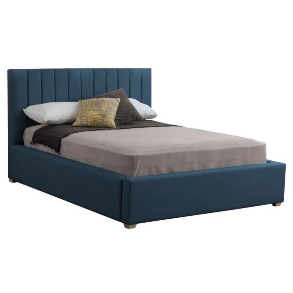 Deep Blue Poppy Double Bed Frame