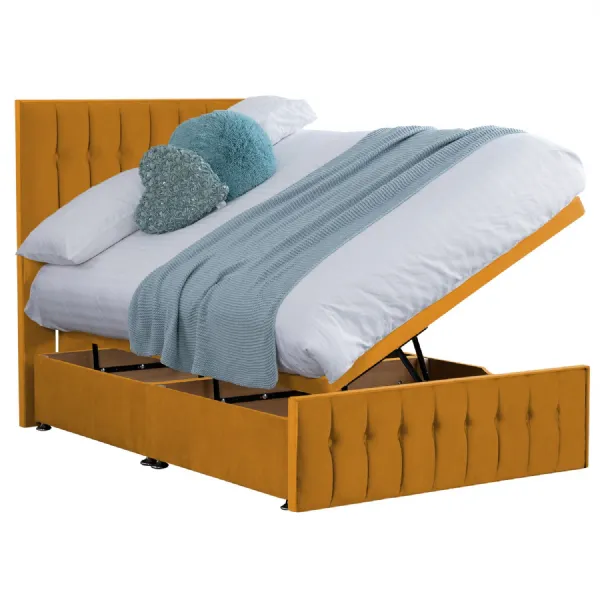 Mustard Rhythm Small Double Bed Frame