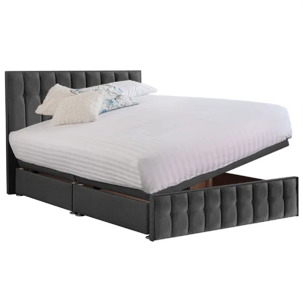 Grey Rhythm Super King Size Bed Frame