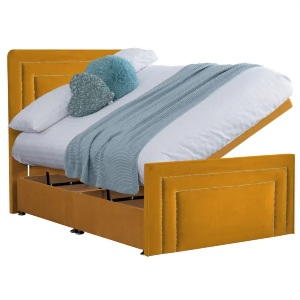 Mustard Style Brogan Small Double Fabric Bed