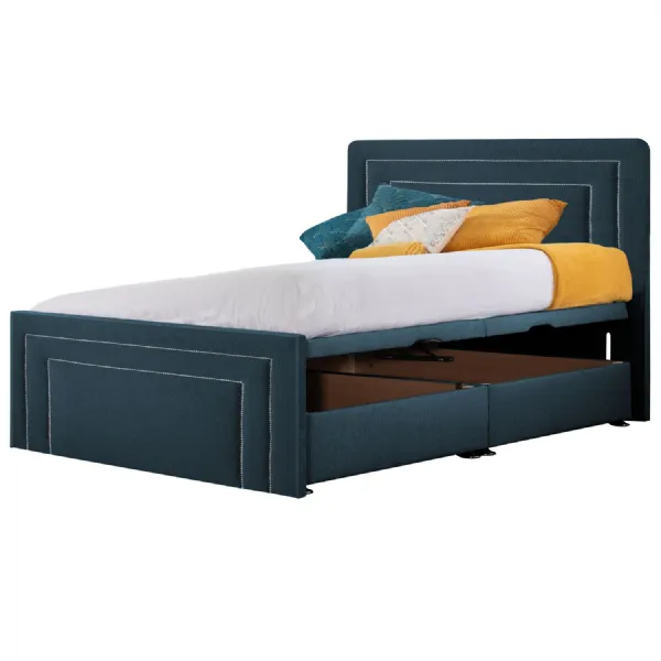 Deep Blue Style Brogan Super King Size Fabric Bed