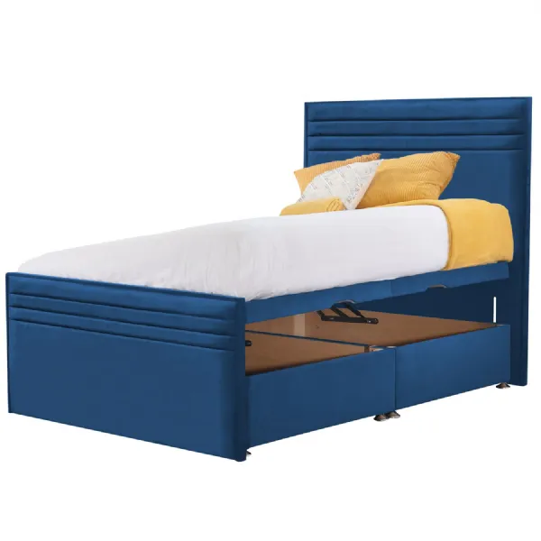 Royal Blue Style Chic Hybrid Small Double Fabric Bed