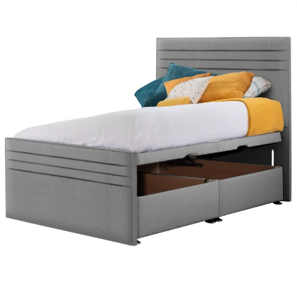 Ash Style Chic Hybrid Double Fabric Bed